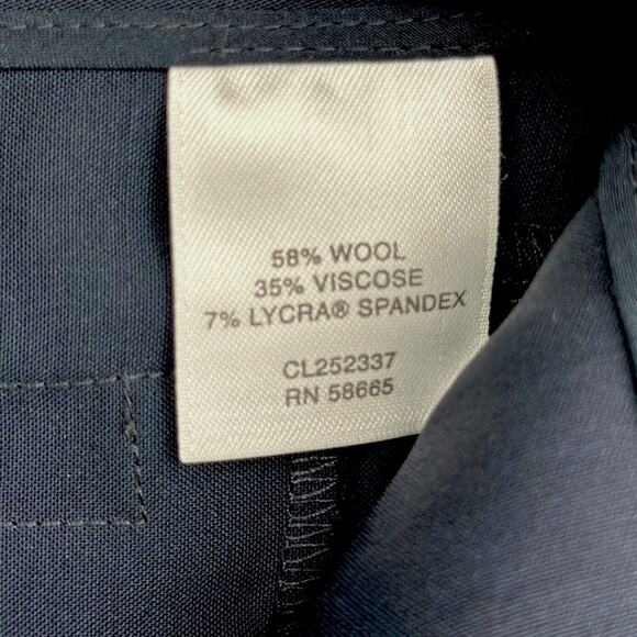 Classiques Entier Navy Wool Blend Flat‎ Front Dress Pants Corpcore Womens Size 2 - Picture 4 of 8